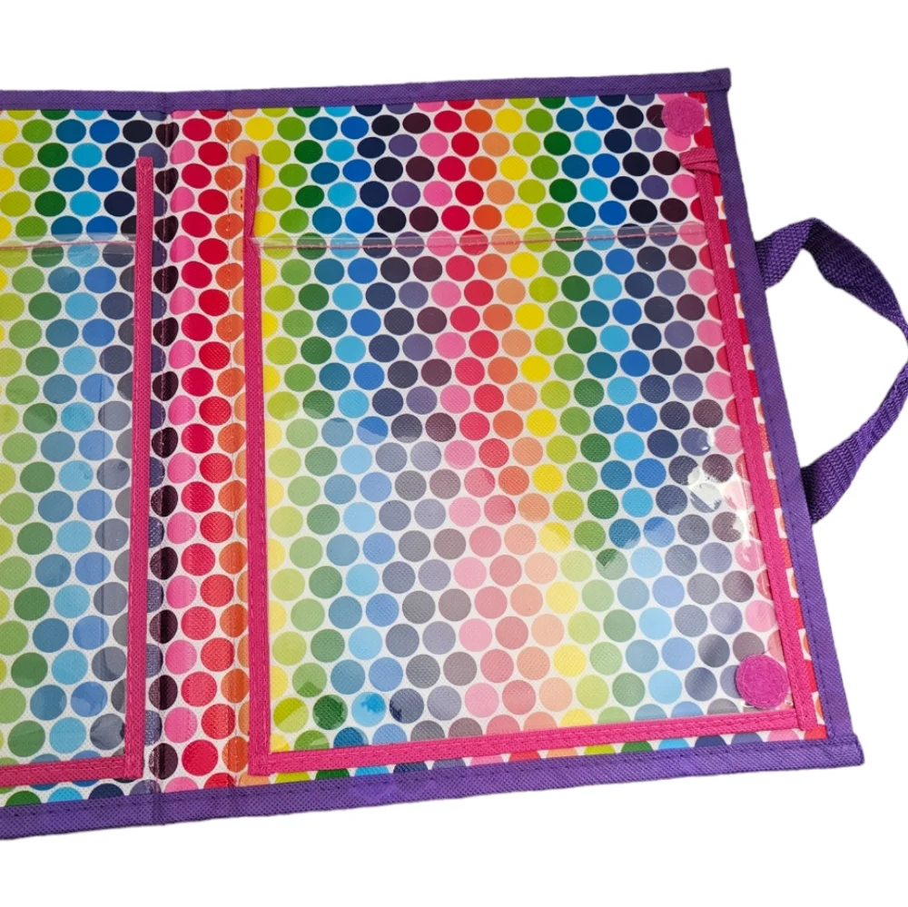Lisa Frank Colorful Penguin Puppy dolphin polar bear‎ tri fold notebook